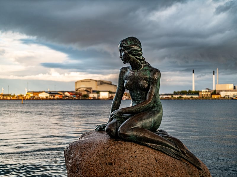Mermaid in a garden